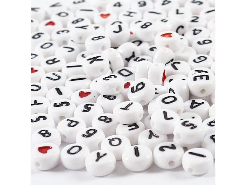 Creativ Company Buchstabenperlen 7 mm aus Kunststoff
