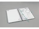Jolie Tagesplaner A5, undatiert, Grau/Mint/Weiss