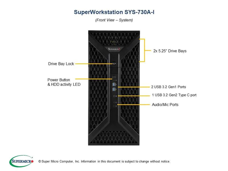 Supermicro Barebone Super Workstation SYS-730A-I