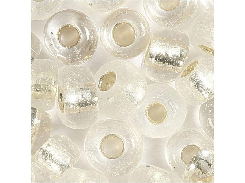 Creativ Company Rocailles-Perlen 8/0 Silber/Transparent