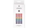 Rico Design Holzperlen Makramee Regenbogenfarben, 24 Stück