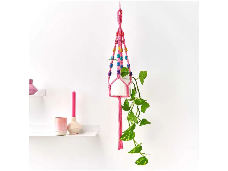 Rico Design Holzperlen Makramee Regenbogenfarben, 24 Stück