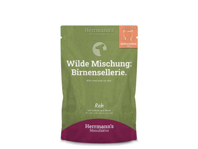Herrmann's Nassfutter Reh mit Sellerie und Birne, 20 x 100g