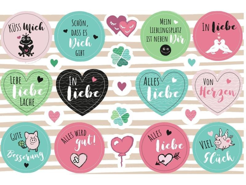 Avery Zweckform Motivsticker A5 DEKO Liebe + Glück
