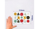 Avery Zweckform Motivsticker Christmas Sprüche A5 2 Stück Mehrfarbig