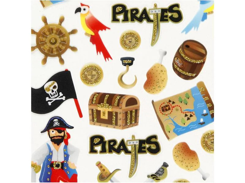 Creativ Company Motivsticker Pirat 1 Blatt, Mehrfarbig