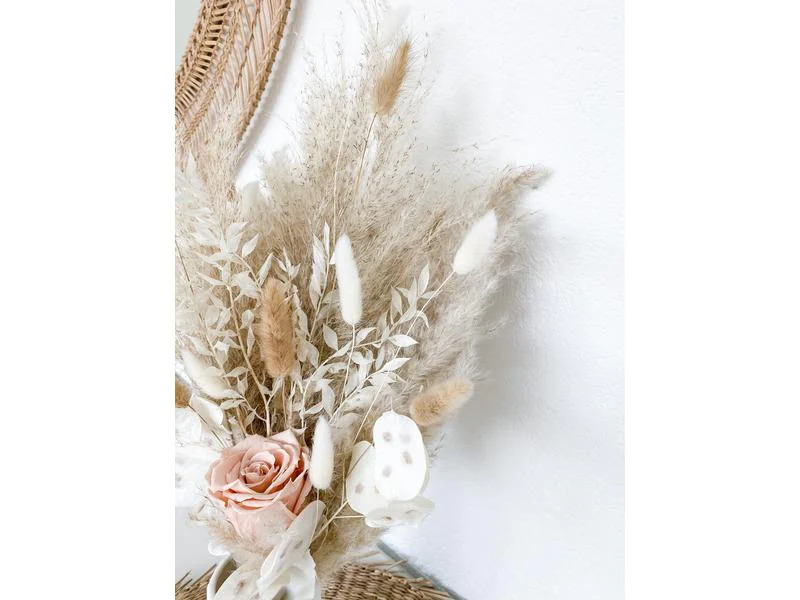Soli Collection Trockenblumen Peach 60 cm, Weiss