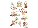 Herma Stickers Motivsticker Magic Faultier 9 Stück Braun/Grün/Hellbraun