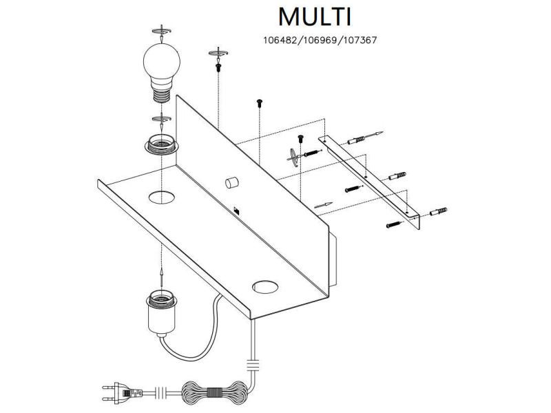 Markslöjd Wandleuchte MULTI 1x E27, Weiss