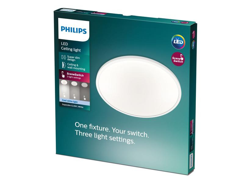 Philips Deckenleuchte 3-in-1 SceneSwitch 15 W, 4000 K, Weiss