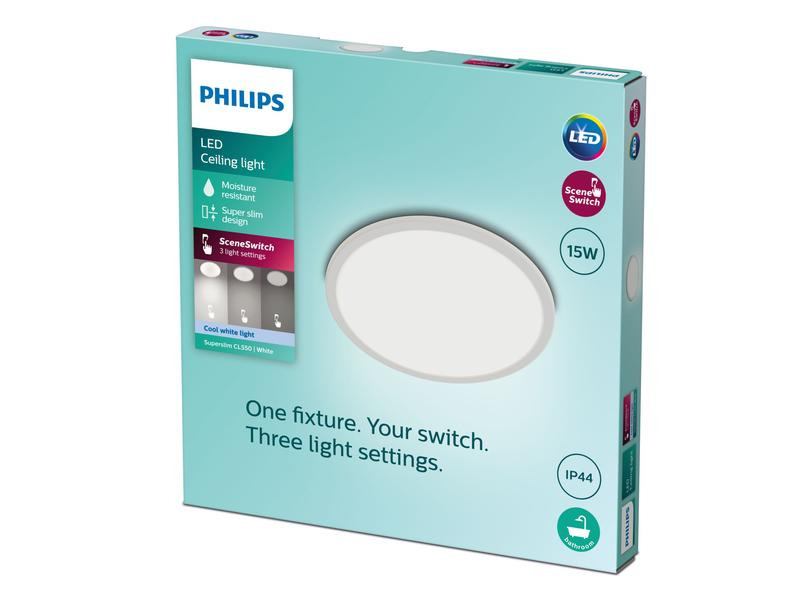Philips Deckenleuchte 3-in-1 SceneSwitch 15 W, 4000 K, Weiss