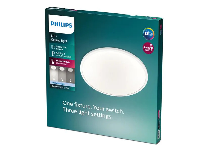 Philips Deckenleuchte 3-in-1 SceneSwitch 18 W, 4000 K, Weiss