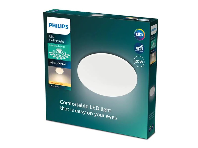 Philips Deckenleuchte CL200 EC RD 20 W, 2700 K, Weiss