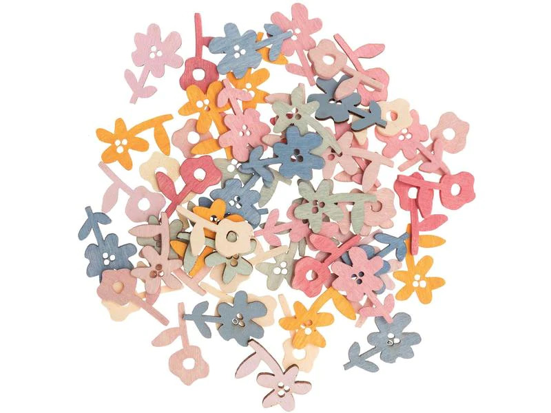 Rico Design Streudeko Blume 48 Stück, Mehrfarbig