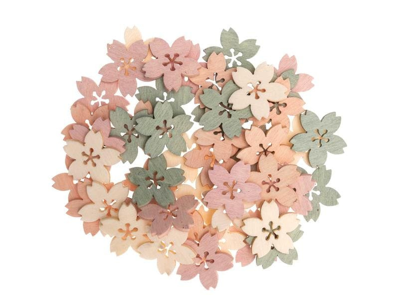 Rico Design Streudeko Blüte 48 Stück, Pastell mix
