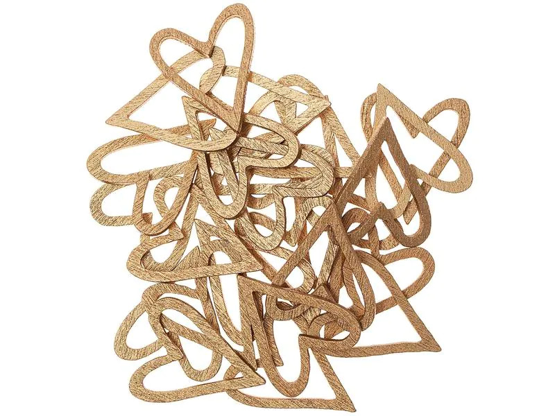 Rico Design Streudeko Herz offen 24 Stück, Gold