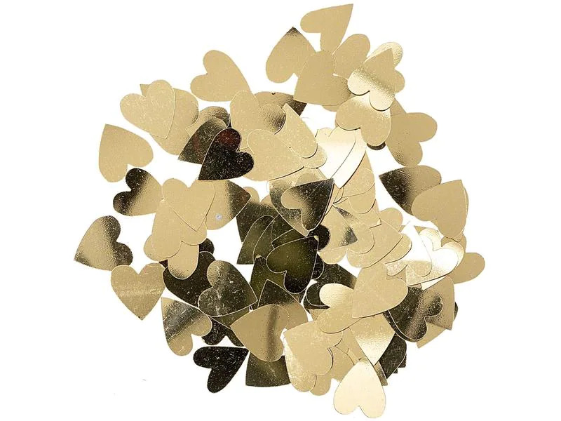 Rico Design Streudeko Herzen 100 Stück, Gold