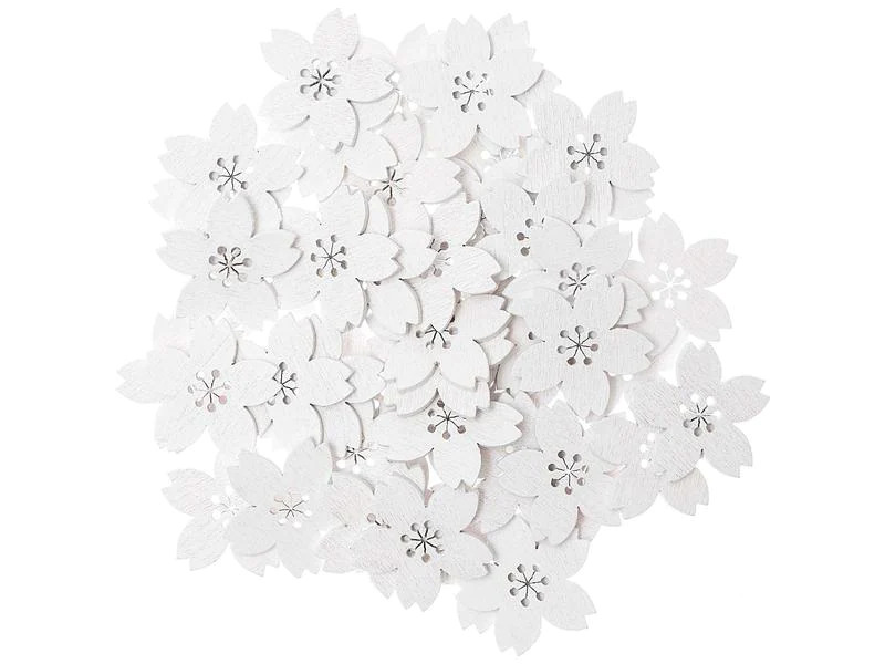 Rico Design Streudeko Kirschblüte 48 Stück, Weiss