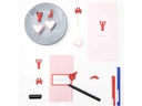 Rico Design Streudeko Meerestiere 36 Stück, Rot