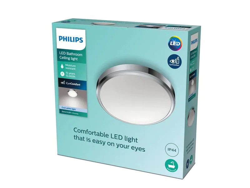 Philips Deckenleuchte Doris 17 W, 4000 K, Chrome