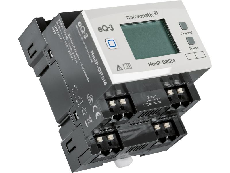 Homematic IP Funk-Schaltaktor für Hutschienenmontage 4-fach