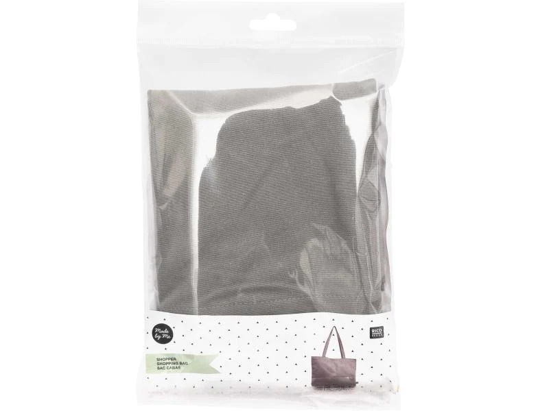 Rico Design Stofftasche Shopper Grau
