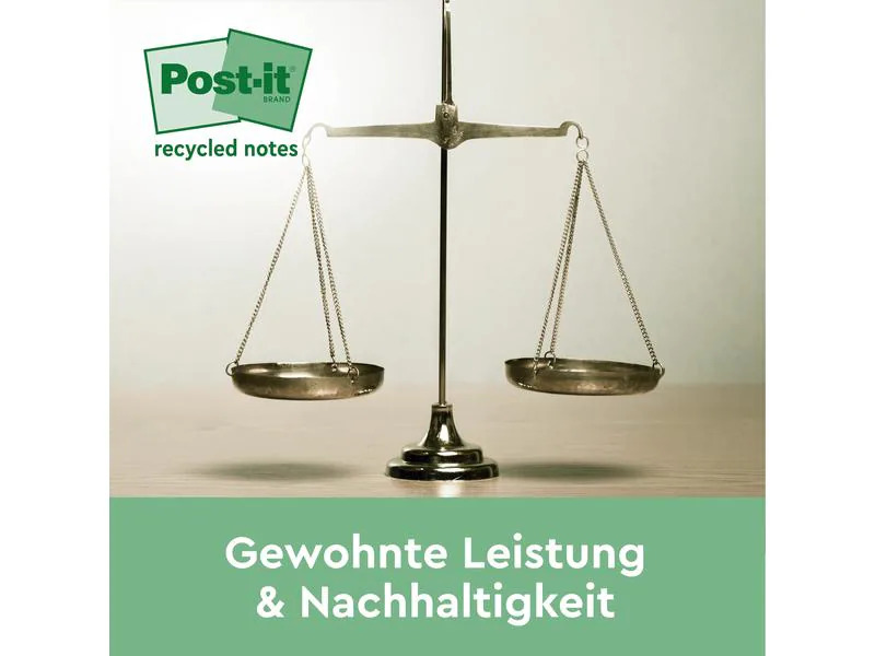 Post-it Notizzettel Recycling Notes 7.6 x 7.6 cm, Pink