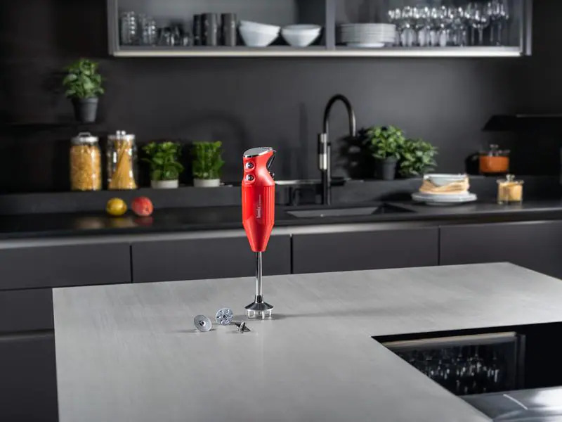 Bamix Stabmixer M250 Prime, Chrom/Rot