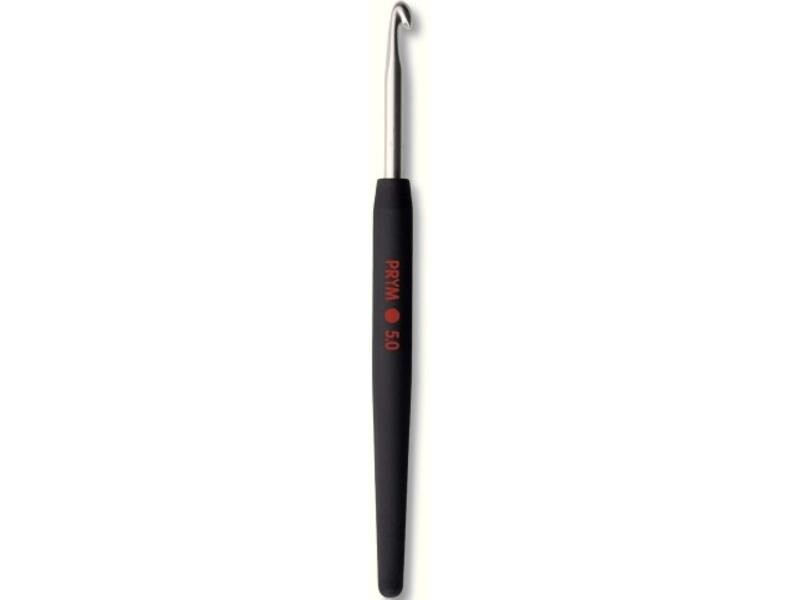 Prym Häkelnadel Ø 5 mm, Wolle, Soft-Griff