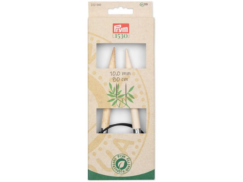 Prym Rundstricknadel BAMBUS 10.00 mm, 80 cm