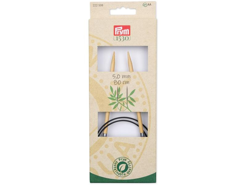 Prym Rundstricknadel BAMBUS 5.00 mm, 80 cm