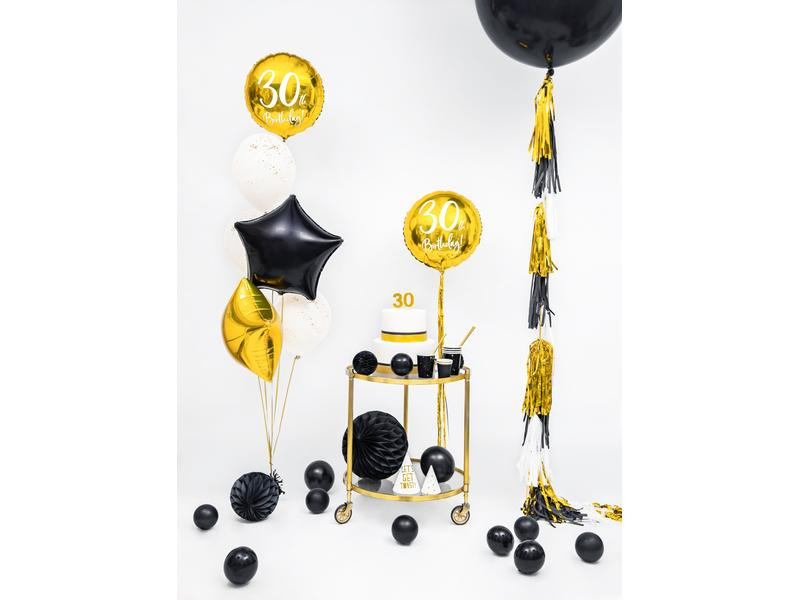 Partydeco Folienballon 30th Birthday Gold/Weiss