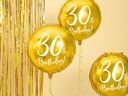 Partydeco Folienballon 30th Birthday Gold/Weiss