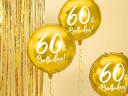 Partydeco Folienballon 60th Birthday Gold/Weiss