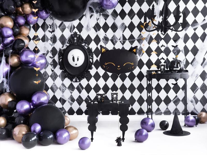 Partydeco Folienballon Cat Gold/Schwarz