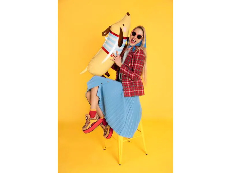 Partydeco Folienballon Dachshund Braun