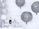 Partydeco Folienballon Disco Ball Silber