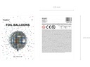 Partydeco Folienballon Disco Ball Silber