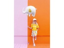 Partydeco Folienballon Elephant Gold/Weiss