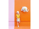 Partydeco Folienballon Elephant Gold/Weiss