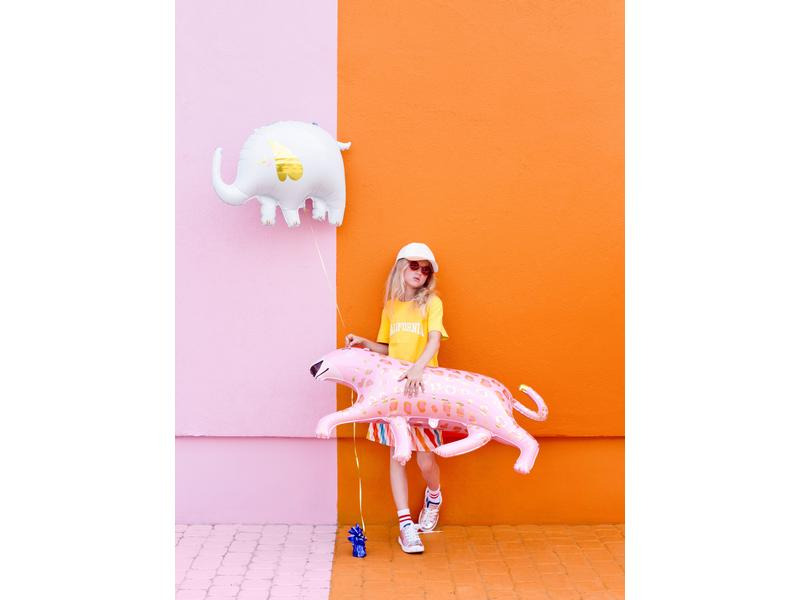 Partydeco Folienballon Elephant Gold/Weiss
