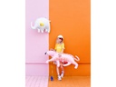 Partydeco Folienballon Elephant Gold/Weiss
