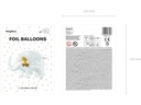 Partydeco Folienballon Elephant Gold/Weiss