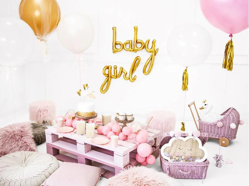 Partydeco Folienballon Girl 77 x 70 cm Gold, 1 Stück