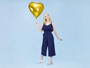 Partydeco Folienballon Herz Gold
