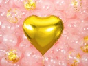Partydeco Folienballon Herz Gold