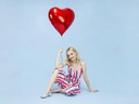 Partydeco Folienballon Herz Rot
