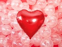 Partydeco Folienballon Herz Rot