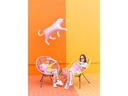 Partydeco Folienballon Leopard Gold/Rosa