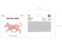 Partydeco Folienballon Leopard Gold/Rosa
